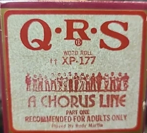QRS Word Roll ~ A Chorus Line ~ Part One ~ XP-177 Player Piano Roll  - Picture 1 of 3