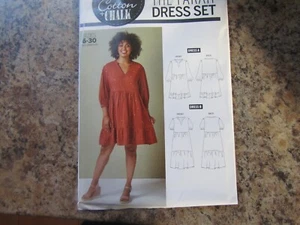 COTTON & CHALK THE FARAH DRESS SET SEWING PATTERN SIZE 6-30 - Picture 1 of 3