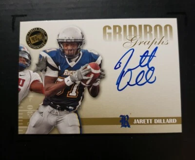 2009 Jarett Dillard # GG-JD Signed Autograph  Gridiron Graphs - Image 1 of 2