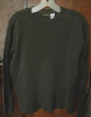 Camisa térmica para hombre GREEN DOG verde L/S 100 % algodón cuello redondo tejido gofre talla: L Foto 1 de 3