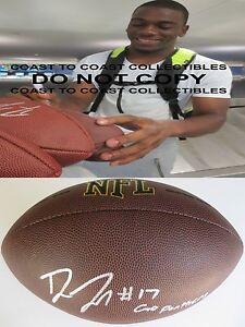 DEVIN FUNCHESS CAROLINA PANTHERS,MICHIGAN,SIGNED,AUTOGRAPHED,NFL FOOTBALL,PROOF