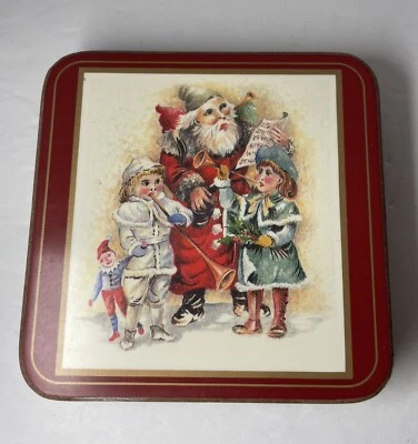 Винтажный Pimpernel коллекции деревянные рождественские подставки набор из 4 сделано в Англии - Изображение 1 из 3