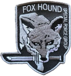 METAL GEAR FOX HOUND SPECIAL FORCE LOGO BLACK SWAT EMBROIDERED HOOK MORALE PATCH - Picture 1 of 2