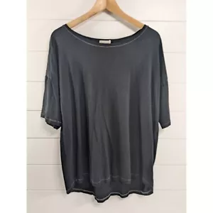 Barefoot Dreams Womens Malibu Collection Short Sleeve Tshirt sz XL Black Comfort - Picture 1 of 10