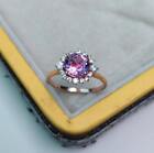 Round CuT Alexandrite Ring, Lab Created Alexandrite Ring, Color Change Stone
