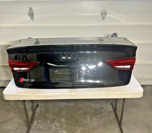 Audi RS3 S3 A3 8V Rear Trunk Deck Lid Assembly 2017 2018 2019 2020 OEM Black - Picture 1 of 18