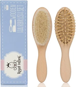 Wooden BabyBrush Set,Natural Soft Bristles with Comfort Handle,Set Toddler Brush - Picture 1 of 10