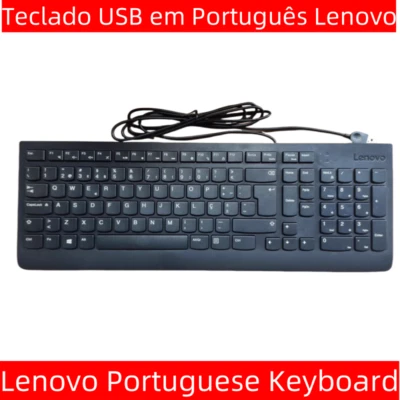Portuguese layout black USB wired keyboard for lenovo - Image 1 of 4