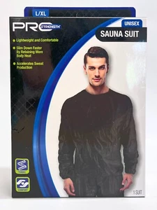 Pro Strength Sauna Suit Size L/XL Unisex Lightweight Comfort Slim/Tone Bod Black - Picture 1 of 4