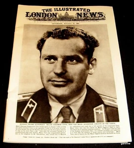 COSMONAUTA GHERMAN TITOV 1961 COPERTINA CARATTERISTICA VOSTOK II ASTRONAUTA DELL'UNIONE SOVIETICA #2 - Foto 1 di 1