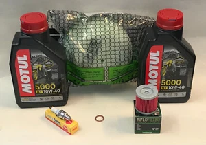Service Kit for DRZ400 Motul Oil Air & Oil Filter Spark Plug Sump Washer - Picture 1 of 1