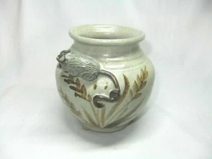 Susan Mills Ceramic Vase Mouse Wheat & Barley West Green Studio Pottery - Picture 1 of 9
