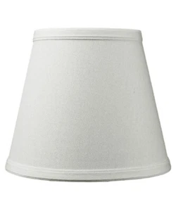 5x8x7 Empire Linen Edison Clip-On Lamp Shade Light Oatmeal Linen Fabric - Picture 1 of 8