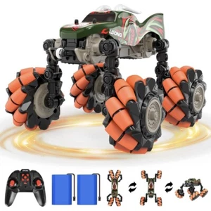 360° Rotating Crawler 4WD 2.4GHz Rc Drift Car DIY 100+ Poses 4 Mecanum Wheel LED - Picture 1 of 12