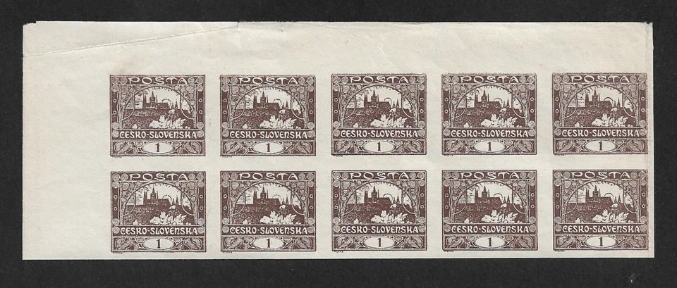 Czechoslovakia 1918 MNH ** Mi 18 Sc 23 Hradcany Prague. A. MUCHA - Image 1 of 2