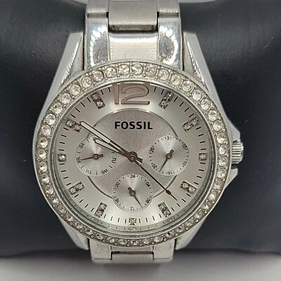 Fossil Riley ES3202 Women's Stainless Steel Analog Dial Quartz Wrist Watch DE129 - Image 1 of 4