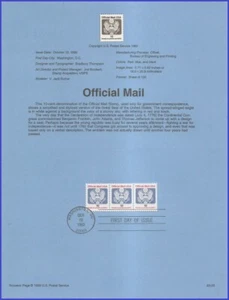 USA7 #O146A U/A SOUVENIR PAGE FDC STR3 Great Seal - Bild 1 von 1