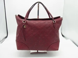 Auth EV27 Gucci Guccissima Brie Handbag Gold Hardware from japan - Picture 1 of 24