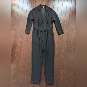 J.CREW Crepe Revers knöchelkurzer Overall - schwarz - Damen Größe 2 - Bild 1 von 6
