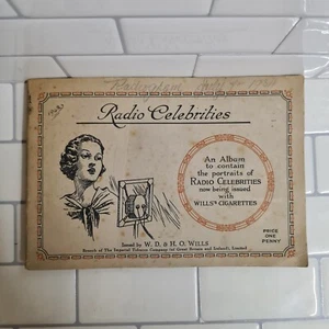 Radio Celebrities By W.D.& H.O. Wills Cigarette Cards In Album Complete - Picture 1 of 14