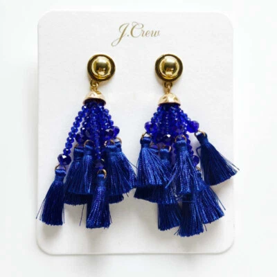 Nuevos pendientes colgantes Jcrew cuentas borla regalo moda mujeres fiesta vacaciones joyería Foto 1 de 3