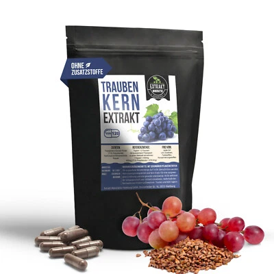 FOODFROG Estratto di semi d'uva estratto OPC | 550mg capsule | senza additivi vegan grave