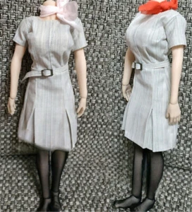 Lot de 1 mini jupe grise costume de banlieue échelle 1:6 pour figurine 12" femme PH - Photo 1/1