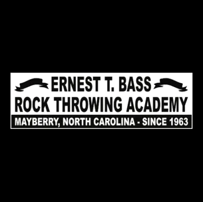 Funny "ERNEST T. BASS ROCK THROWING ACADEMY" The Andy Griffith Show STICKER