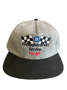 GM Parts Goodwrench Service Racing SnapBack Hat Gray Black Adjustable - Picture 1 of 10