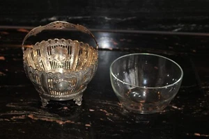 Alte Jardiniere Henkelschale Schüssel 800er Silber ca. 17cm x 12cm & 400pg - Bild 1 von 8