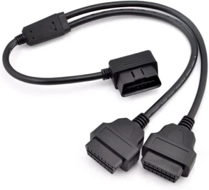 🔥🔥50cm OBDII OBDII 16 Pin Right Angle Cable Car Diagnostic Extender Cord🔥🔥 - Picture 1 of 5