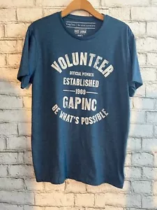Camiseta de manga corta Gap Volunteer para hombre nueva sin etiquetas talla grande en azul - Imagen 1 de 5