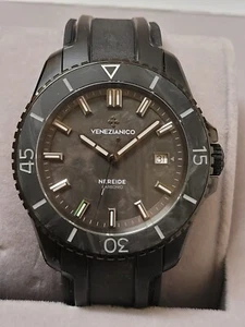 Venezianico Nereide Carbonio Grey Men's Watch 4521560 Carbon Dial/Bezel - Picture 1 of 10