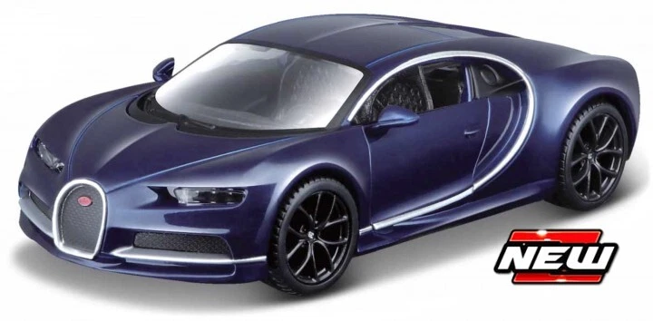 Miniature voiture auto 1:3 2 Burago Bugatti Chiron Bleu diecast Modèle Static - Photo 1/1