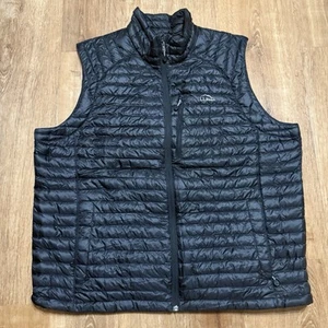 LL Bean Puffer Vest Mens 2XL Black Ultralight Primaloft Packable Full Zip - Picture 1 of 8