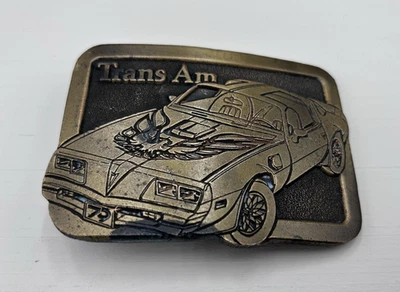 Vintage TRANS AM Brass Belt Buckle Automobile Advertising Collectible - Image 1 of 3