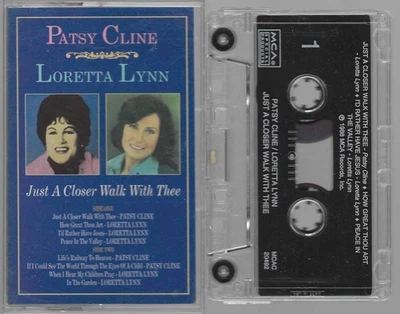 Patsy Cline/Loretta Lynn Just A Closer Walk with Thee (Cassette, 1988 MCA) VG+ - Image 1 of 3