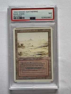 Magic: The Gathering Badlands Revised 1994 NM PSA 7 - Image 1 of 2