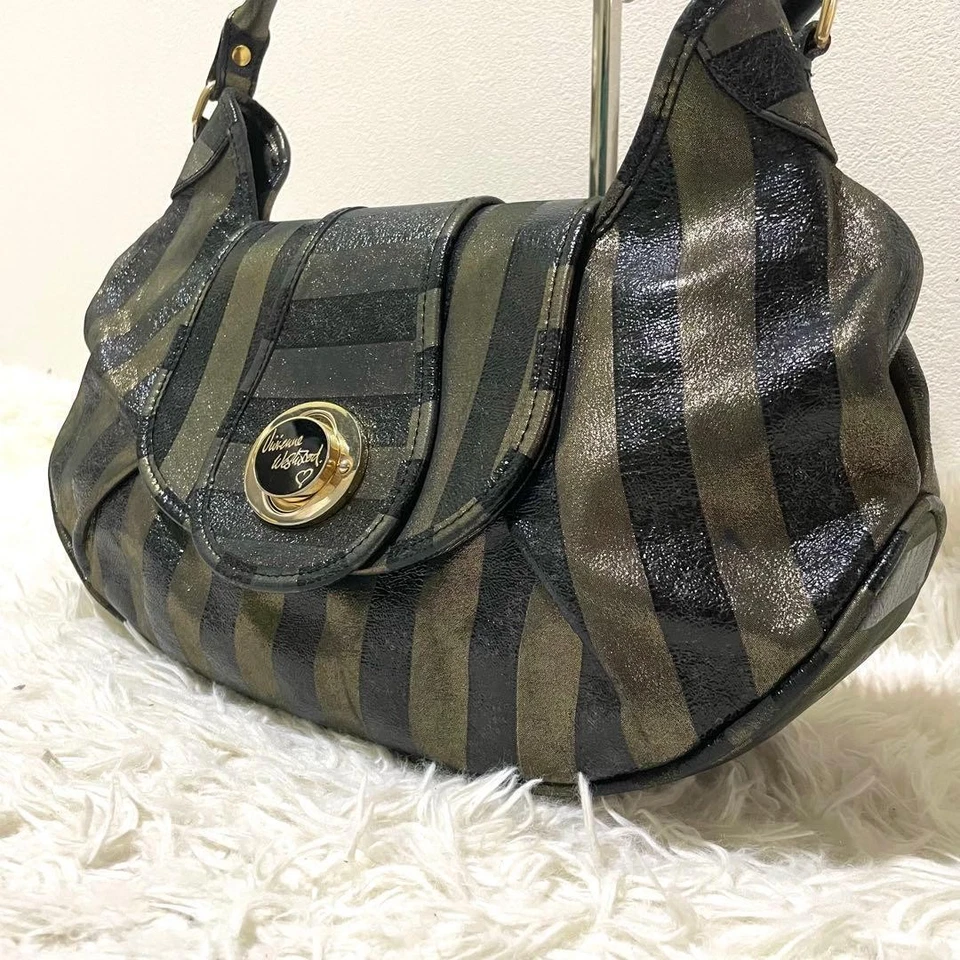 Vintage Vivienne Westwood Shoulder Hand bag Soho Glitter Gold Y2K Buckle Hobo - Image 1 of 4