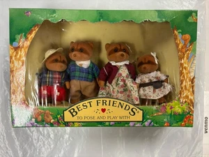 Vintage 1986 AMC Best Friends Calico Critters offene Schachtel Spielzeug Familie Waschbär klein - Bild 1 von 10