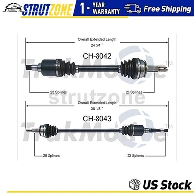 2 передних левых передних правых вала оси CV TrakMotive для Dodge Charger 1983–1987 годов выпуска - Изображение 1 из 3