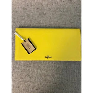 Bolso de Mano Cole Haan City Lg Plano Plegable Reflectante Nuevo con Etiquetas Amarillo - Imagen 1 de 17