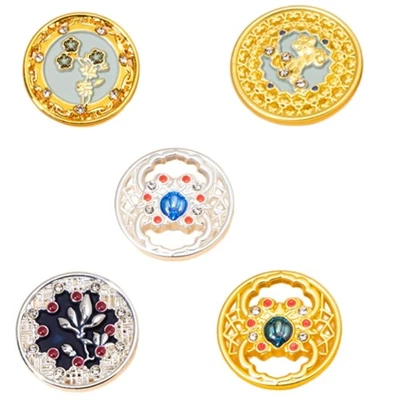 Hollow Flower Metal Button Antique Sewing Button Clothes Button for Coat 17mm - Image 1 of 4