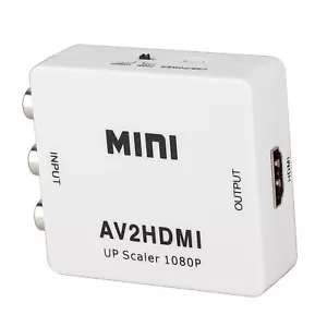 Composite RCA to HDMI Converter VCR DVR Video Stereo Audio AV Input 1080P Output - Picture 1 of 10