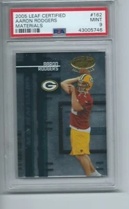 AARON RODGERS 2005 LEAF CERTIFIED MATERIALS NEW GENERATION RC #D 180/1000 PSA 9 - Picture 1 of 2