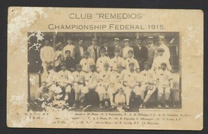 1915 Remedios "Champions of the Federal League" Team Postcard w/ Negro Leaguers