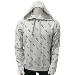 NUEVO CON ETIQUETAS CALVIN KLEIN PRECIO DE VENTA SUGERIDO POR EL FABRICANTE $111.99 SUDADERA CON CAPUCHA GRIS MANGA LARGA PARA HOMBRE TALLA M - Imagen 1 de 5