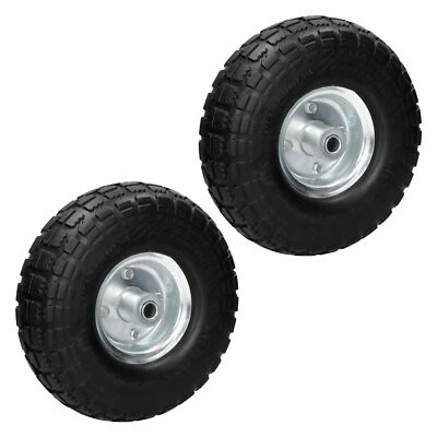 BESTPRICEPARTS Sackkarrenrad Rad Sackkarre PU Vollgummi 2er Pack 4.10/3.50-4 Bollerwagenrad