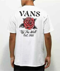 Camiseta Vans Para Hombre Algodón Blanco Tatuaje Rosa (Diseño Espalda) XXL NUEVA CON ETIQUETAS - Imagen 1 de 3