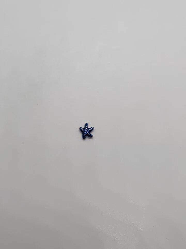 Dije flotante estrella de mar azul #392 para tu medallón de búho de origami Foto 1 de 1